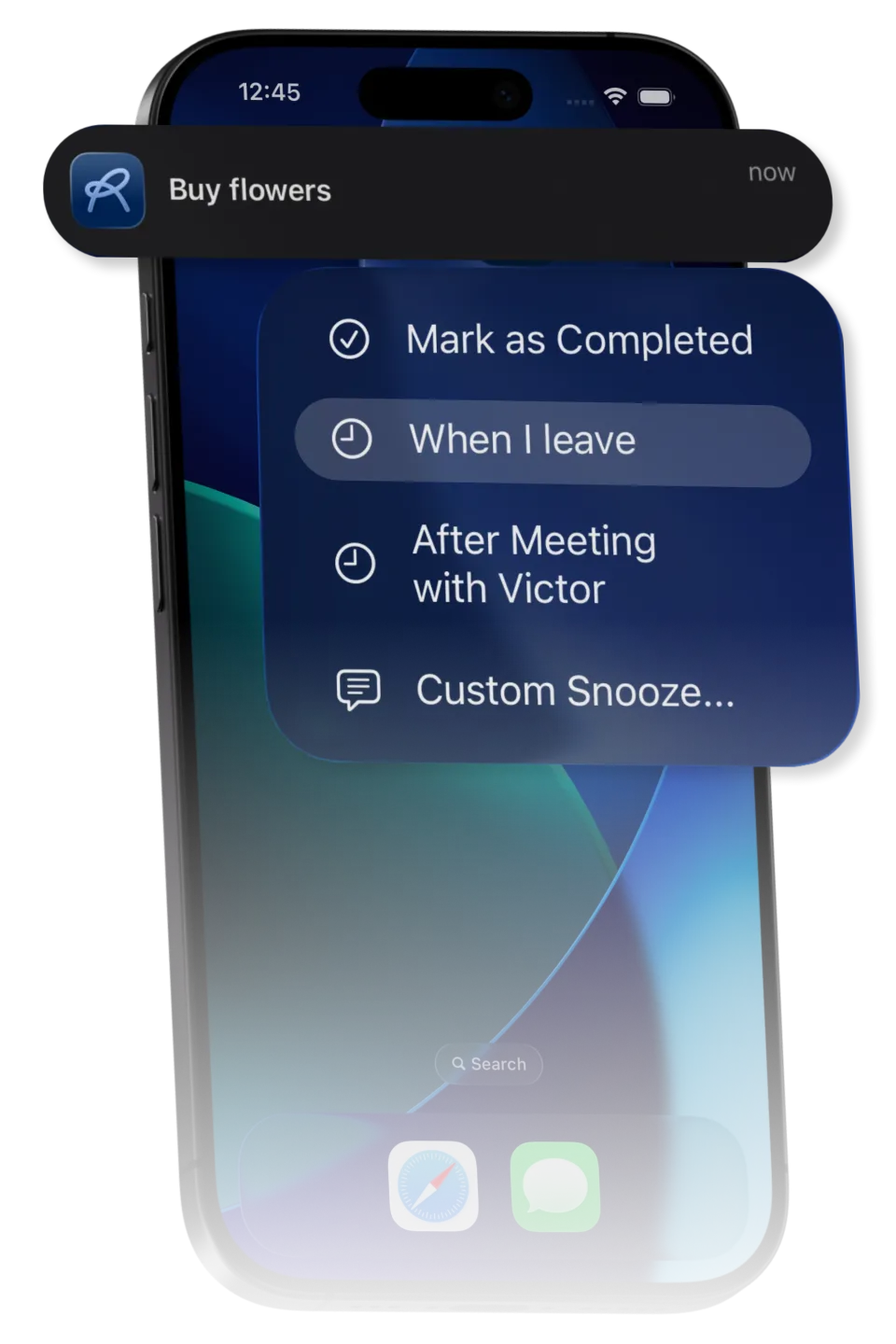 Recaal context-aware snooze options